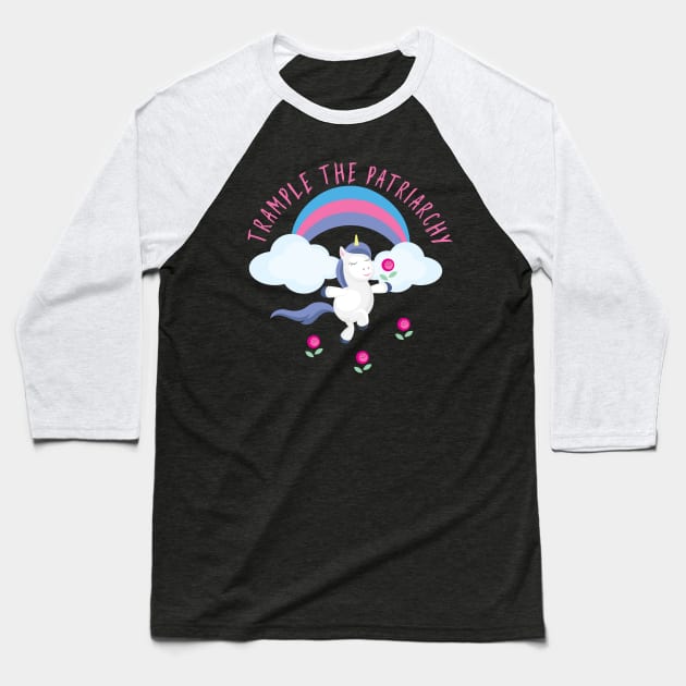 Trample the Patriarchy Baseball T-Shirt by Tranquil Trove